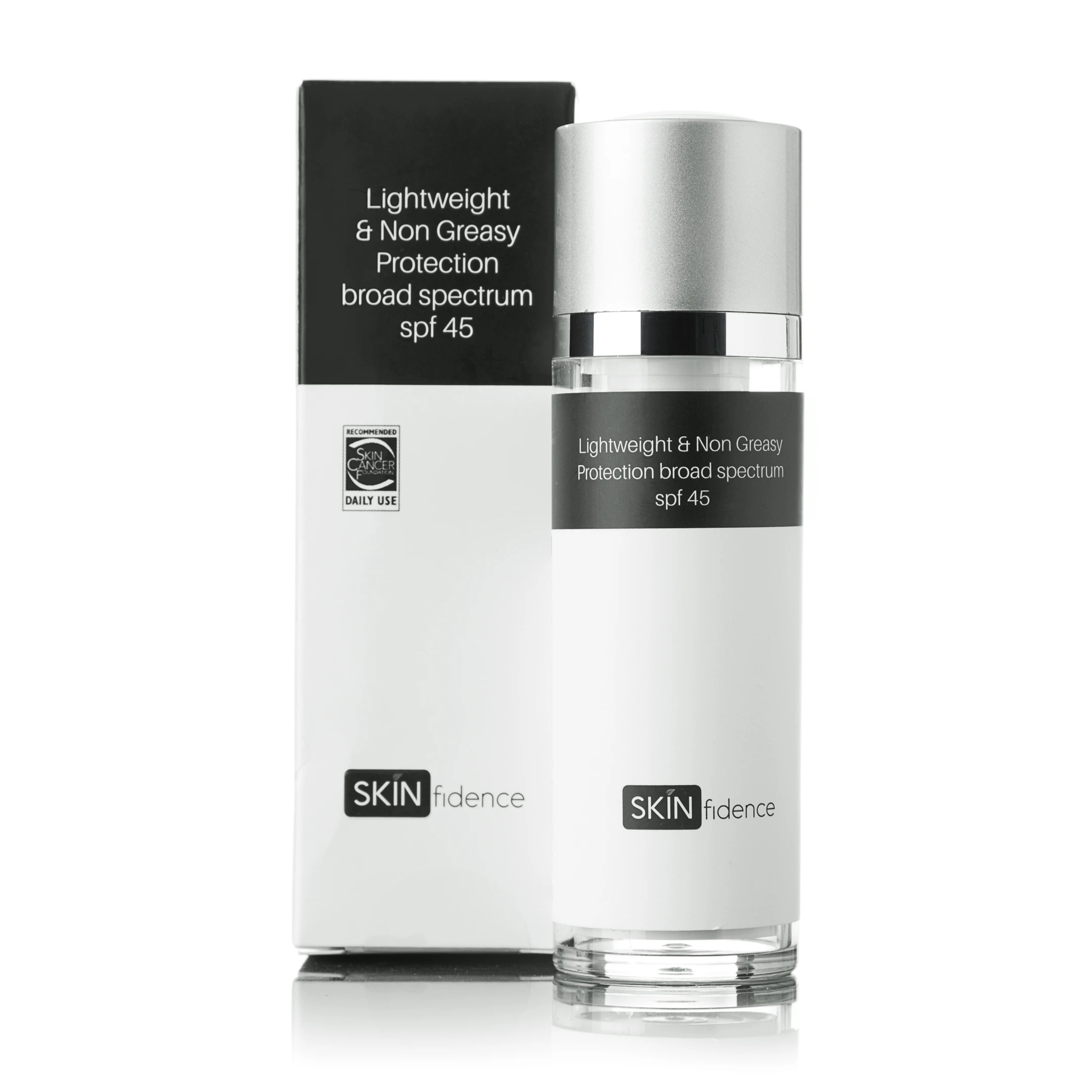 Light weight & Non greasy protection broad spectrum SPF 45